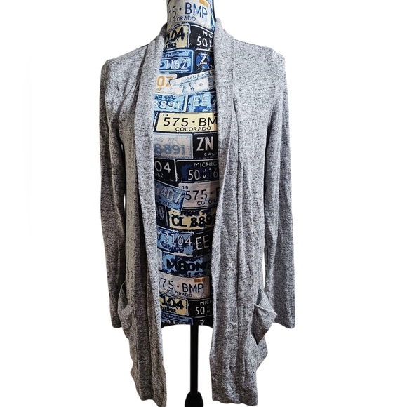 It's Our Time Sweaters - NEW It's Our Time Gray Open Cardigan Sweater XL